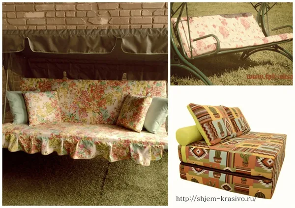 Подушки для мебели садовой и уличной: как сшить своими руками и чем набить. Как сшить подушки для садовой мебели. 3