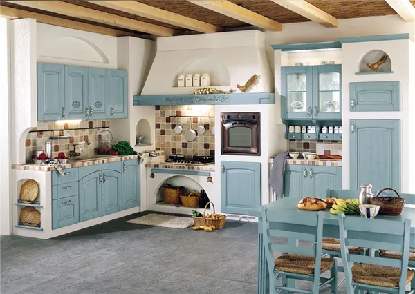 Голубая кухня: 70 лучших фото-проектов и советы по оформлению кухни. Голубой фартук на кухне с чем сочетается. 5