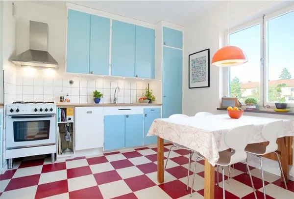 Голубая кухня: 70 лучших фото-проектов и советы по оформлению кухни. Голубой фартук на кухне с чем сочетается. 26