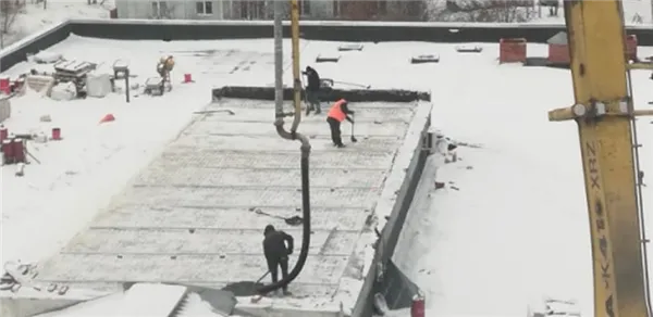Укладка бетонной смеси на снег (грубейшая ошибка)