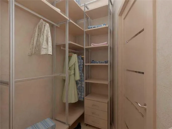 Маленькая гардеробная комната. Как оформить гардеробную комнату небольшого размера. 7