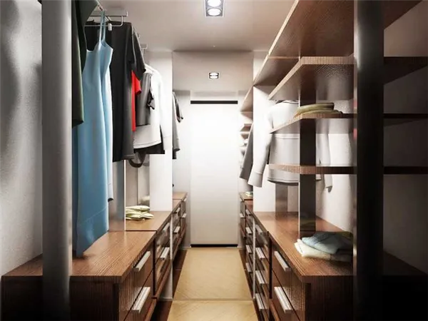 Маленькая гардеробная комната. Как оформить гардеробную комнату небольшого размера. 43