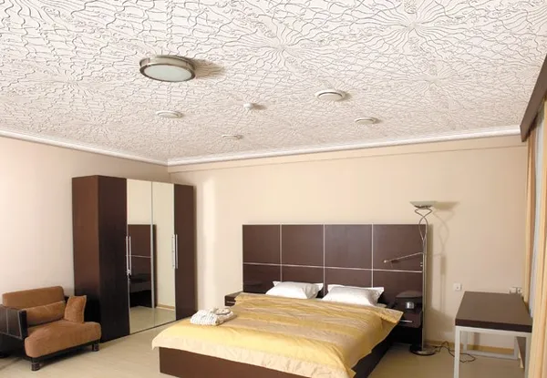 12 материалов для отделки потолка спальни. Как сделать потолок в спальне. 19