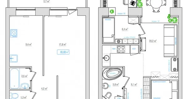 Оптимальная жилплощадь: сколько квадратных метров в однокомнатной квартире. Сколько квадратных метров в однокомнатной квартире. 7