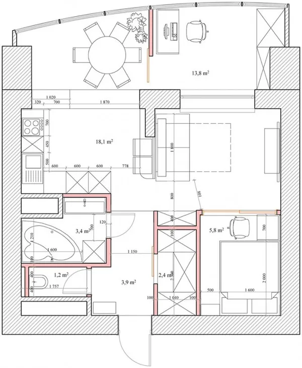 Оптимальная жилплощадь: сколько квадратных метров в однокомнатной квартире. Сколько квадратных метров в однокомнатной квартире. 8