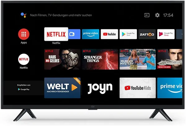 Xiaomi Mi Smart TV 4A 32 Zoll (HD LED Smart TV, Triple Tuner, Android TV 9.0, Fernbedienung mit Mikrofon, Amazon Prime Video und Netflix) : Amazon.de: Elektronik & Foto