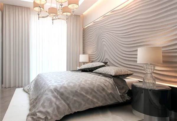 Оформление спальни в современности стиле с уклоном в ар-деко