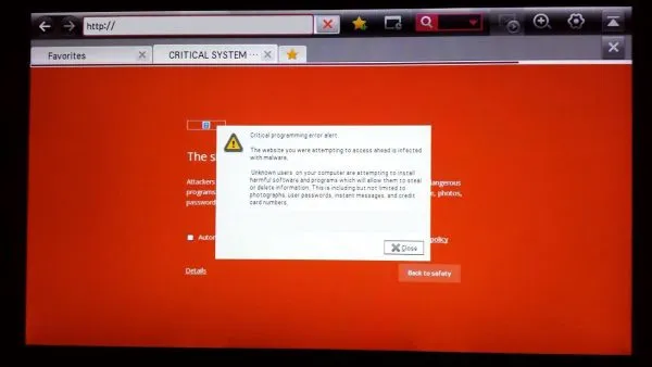 Ошибка запуска веб-браузера на LG Smart TV