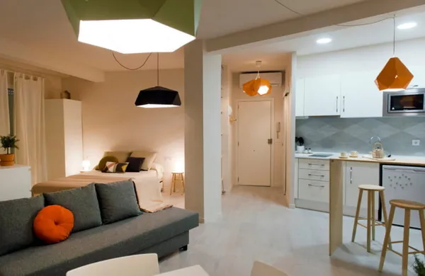 Дизайн квартиры-студии: идеи обустройства, освещение, стили, отделка. Как выглядит квартира студия однокомнатная фото. 7