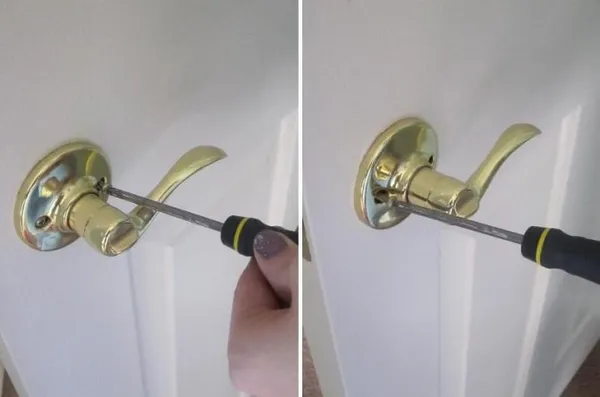 Как можно поменять ручку на входной двери. Как поменять ручку на входной металлической двери. 8