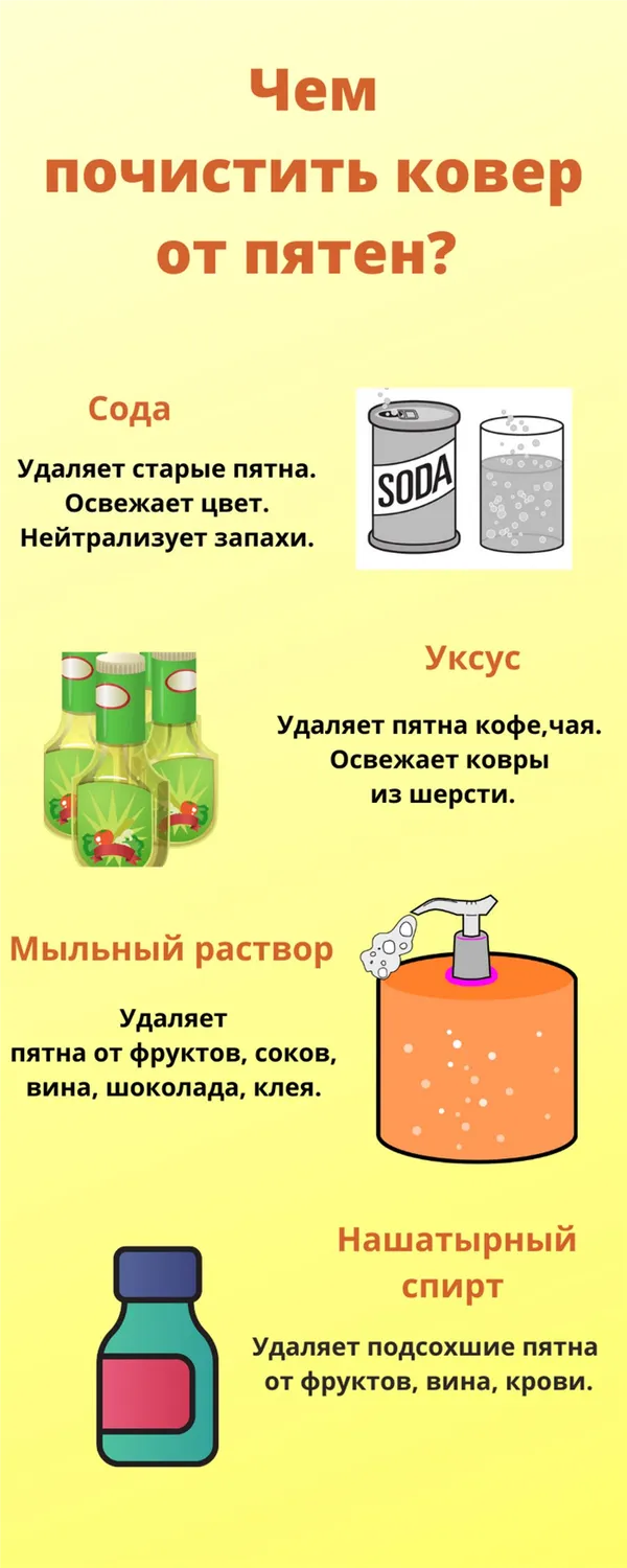 Инфографика: средства для чистки ковра