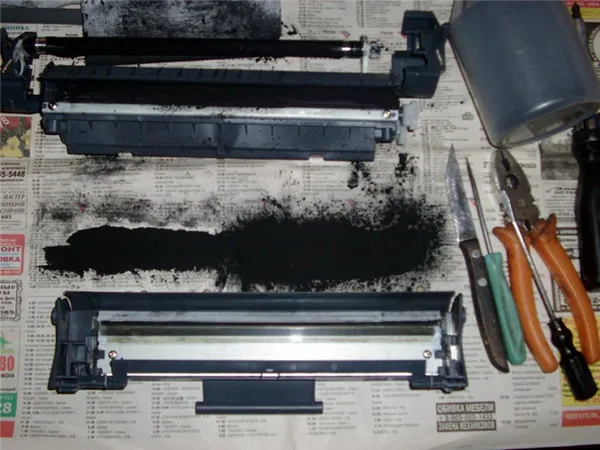 Как заправить картридж лазерного принтера. Как заправлять лазерный принтер. 3