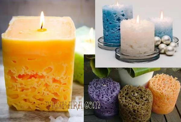 Декоративные свечи со льдом