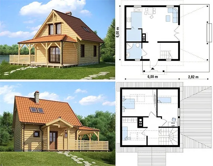 Способы планировки дома размером 6х9 м 13