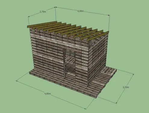Как построить сарай из паллетов своими руками