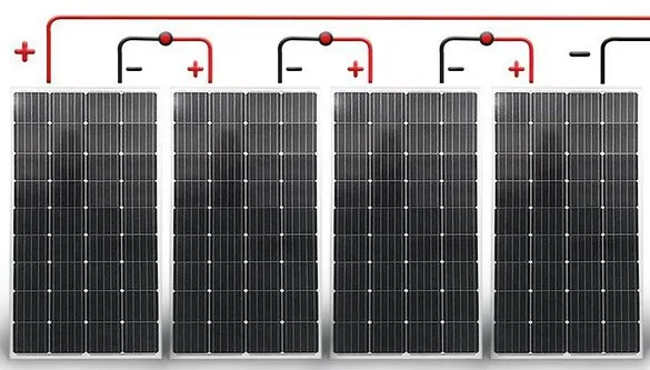 последовательное соединение солнечных панелей