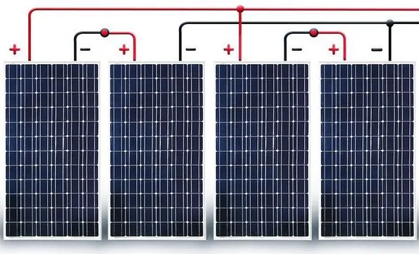 последовательно-параллельное соединение солнечных панелей