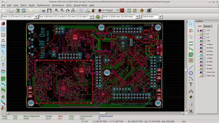 Бесплатная кроссплатформенная система KiCAD