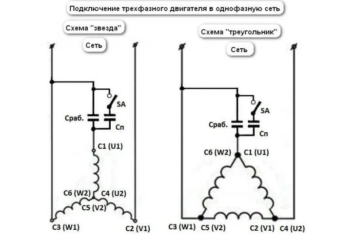 Двигатель от стиральной машины и схема его подключения к сети