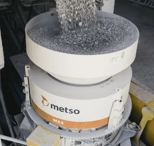 Конусная камнедробилка марки Metso