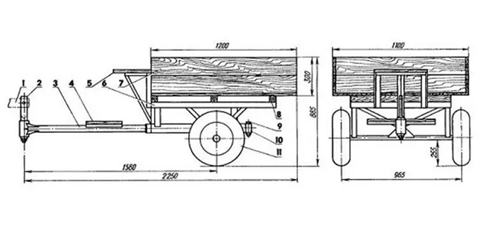 Прицеп для мотоблока своими руками: модели, конструкции, технология создания 8